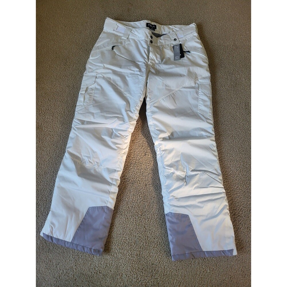 TSLA Women's Winter Snowboard / Ski Pants 6K Waterproof Insulated Size XL White